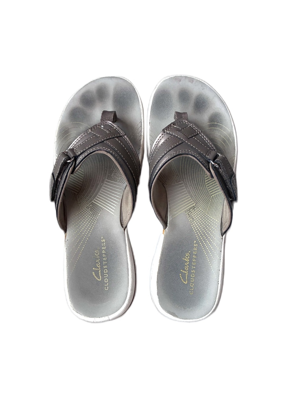 Clarks Women's Taupe Cloudsteppers Sandal Slides